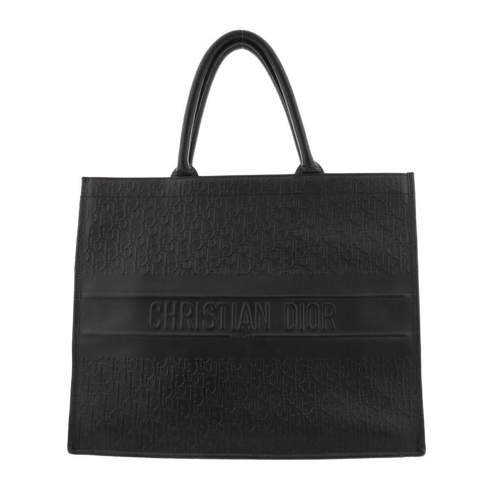 Dior Book Tote black calfskin signature Dior Oblique motif embossed